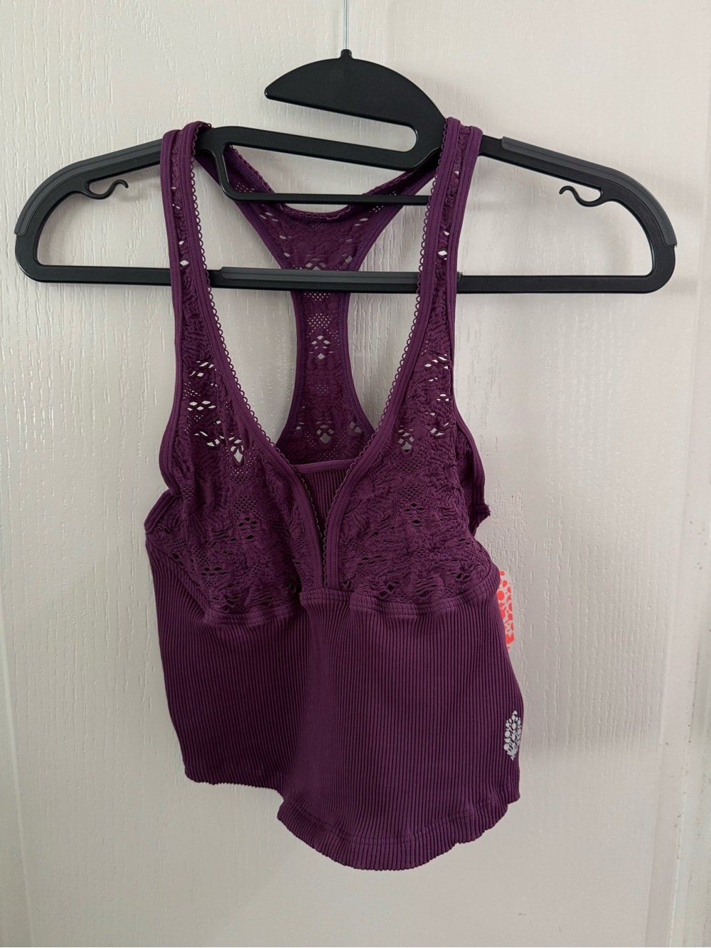 Free People Lace Racerback Tank - Plum